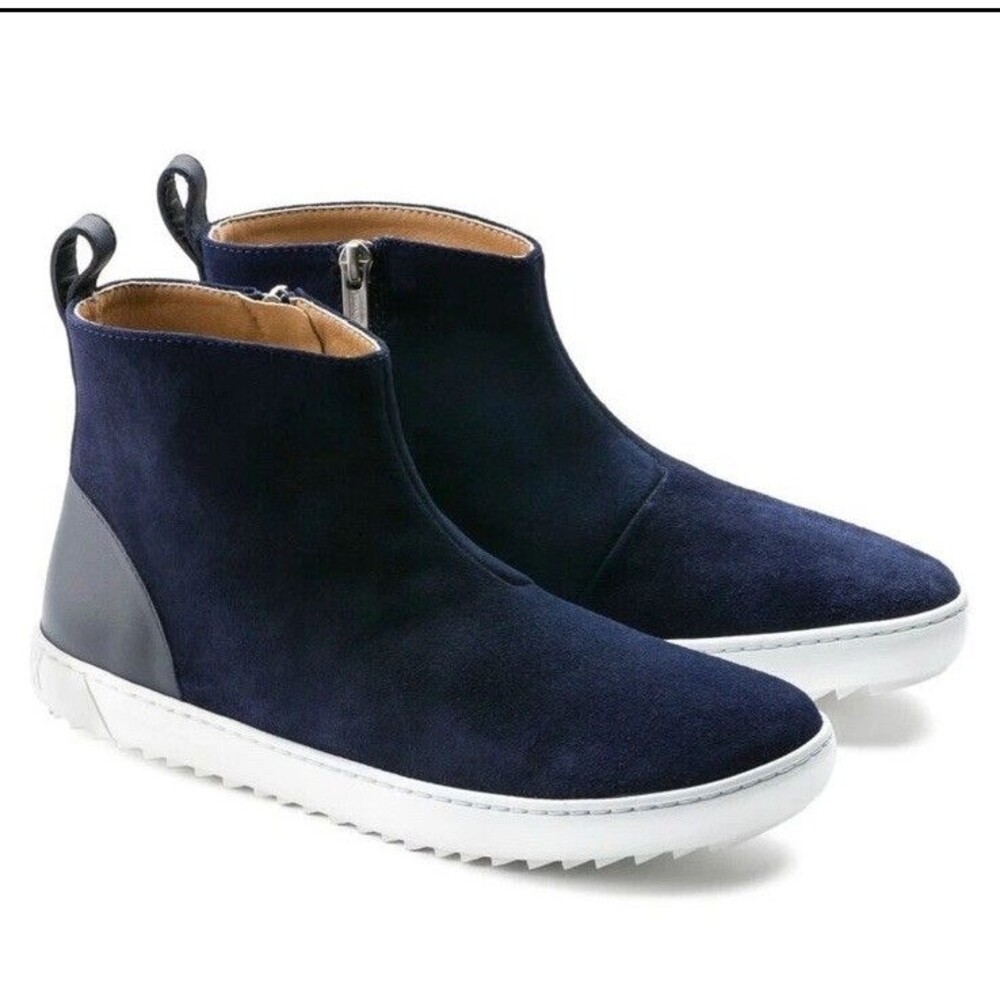 Birkenstock Bennington Navy Blue Suede Leather Ankle Boots Women-7 Men-5
